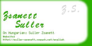 zsanett suller business card